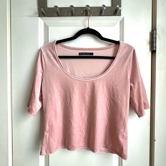 Abercrombie & Fitch Tops - Abercrombie & Fitch - L - Cropped Velvet Top